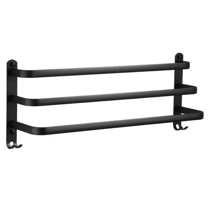 Toallero de pared de Aluminio Negro Mate - Imagen 8