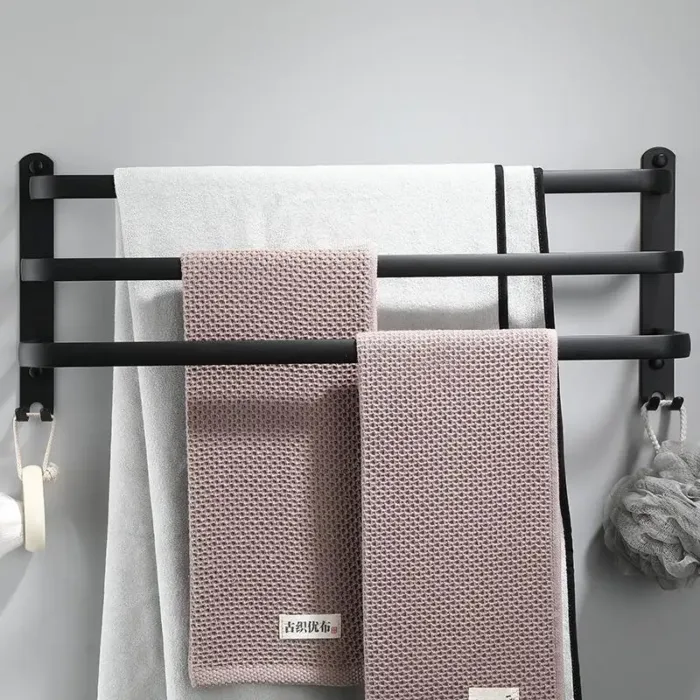 Toallero de pared de Aluminio Negro Mate - Imagen 6