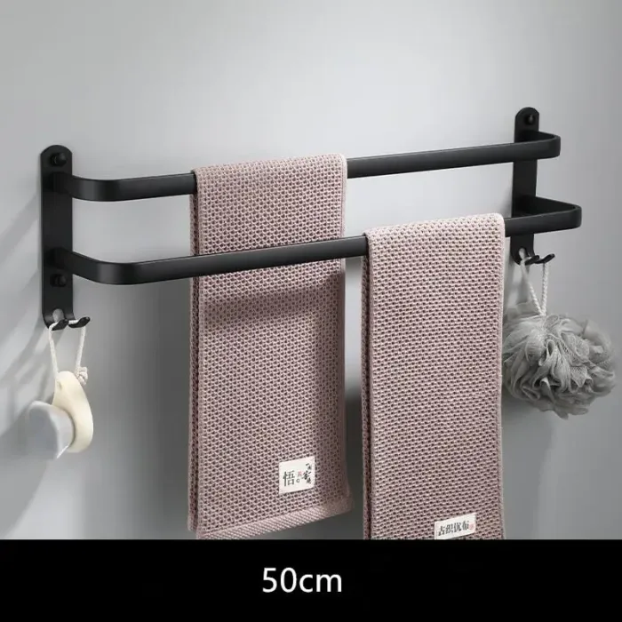 Toallero de pared de Aluminio Negro Mate - Imagen 7