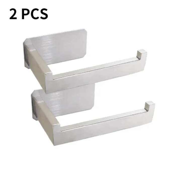 Portarrollos de Acero Inoxidable Autoadhesivo para Baño - Sin Tornillos, Acabado Negro - Imagen 12