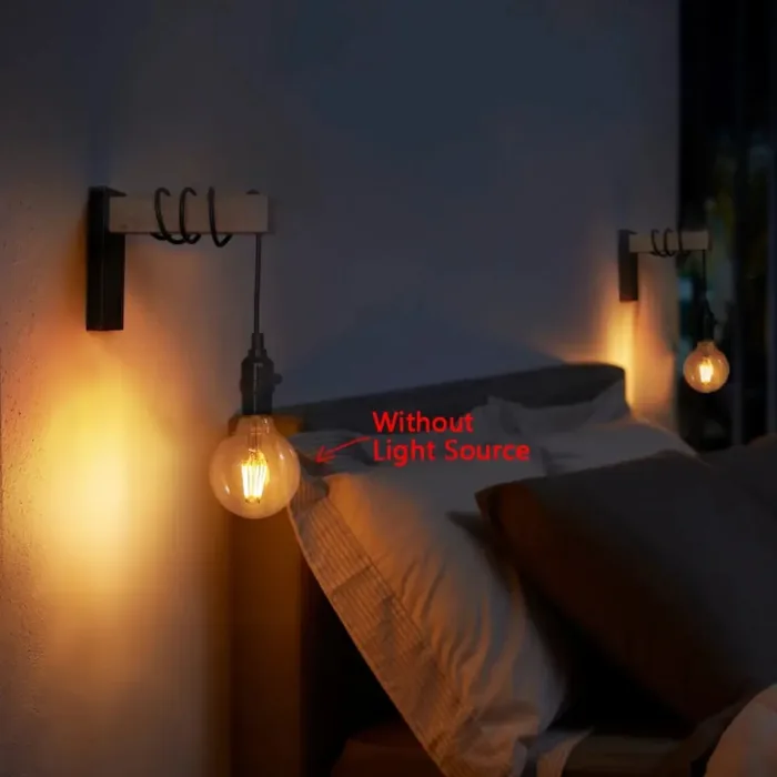 Retro Wood LED Wall Lamp E27 220V 110V Industrial Night Loft Light Fixtures Live Room Bedside Lamp Decor for Bathroom Restaurant - Imagen 5